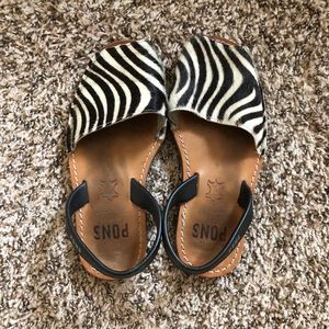 Pons avarcas in zebra print